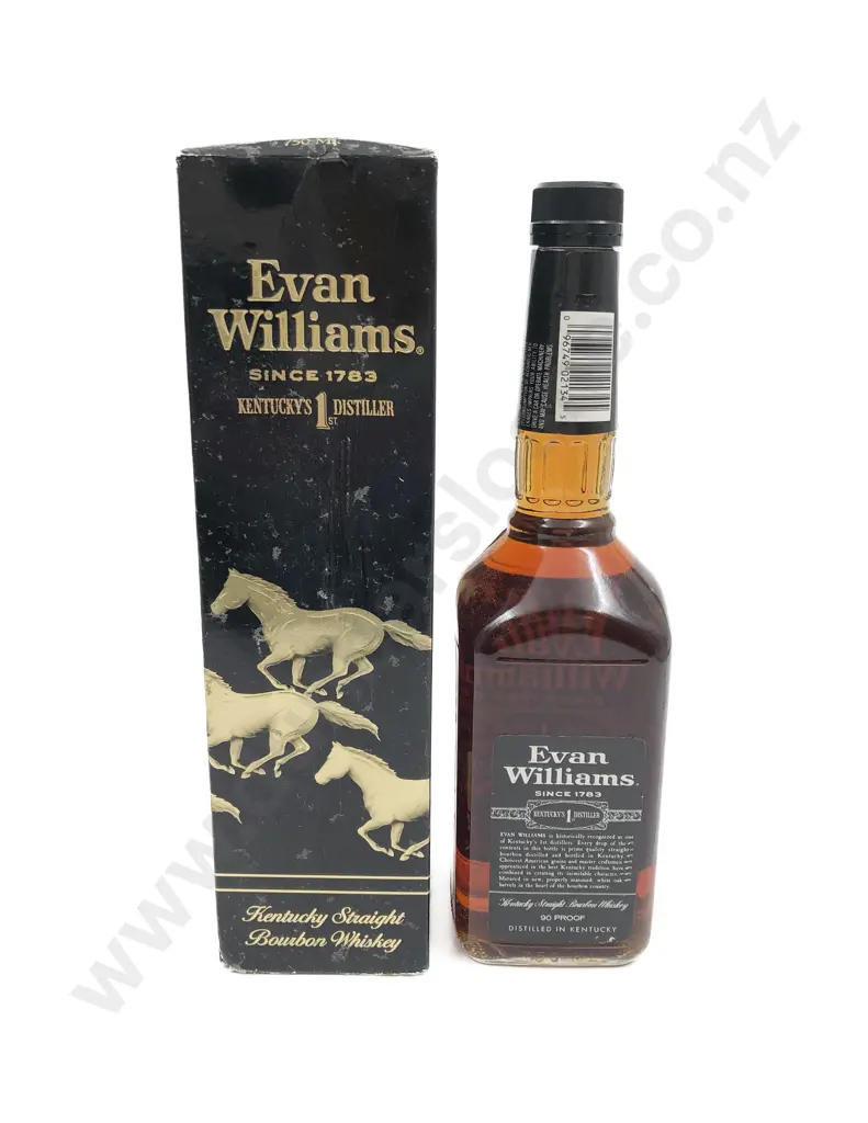 One Evan Williams Kentucky Straight Bourbon Whiskey 750ml boxed Image 1++