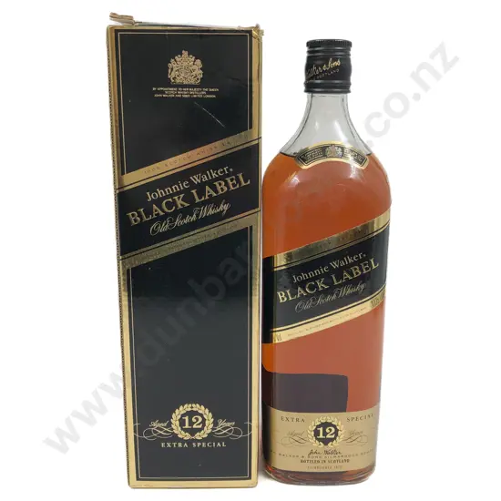 One Johnnie Walker Black Label 12 Year 1125ml boxed
