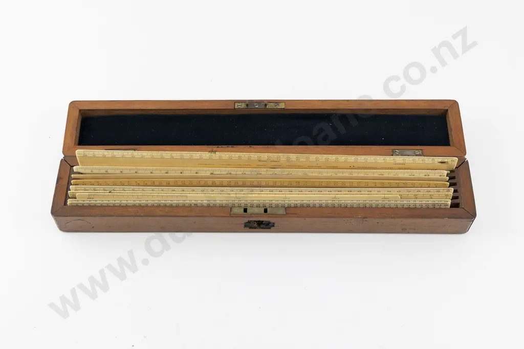 Victorian Mahogany Cased Set of Rulers Image 1++