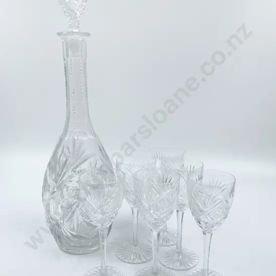 Box of Assorted Glassware Together With Decanter