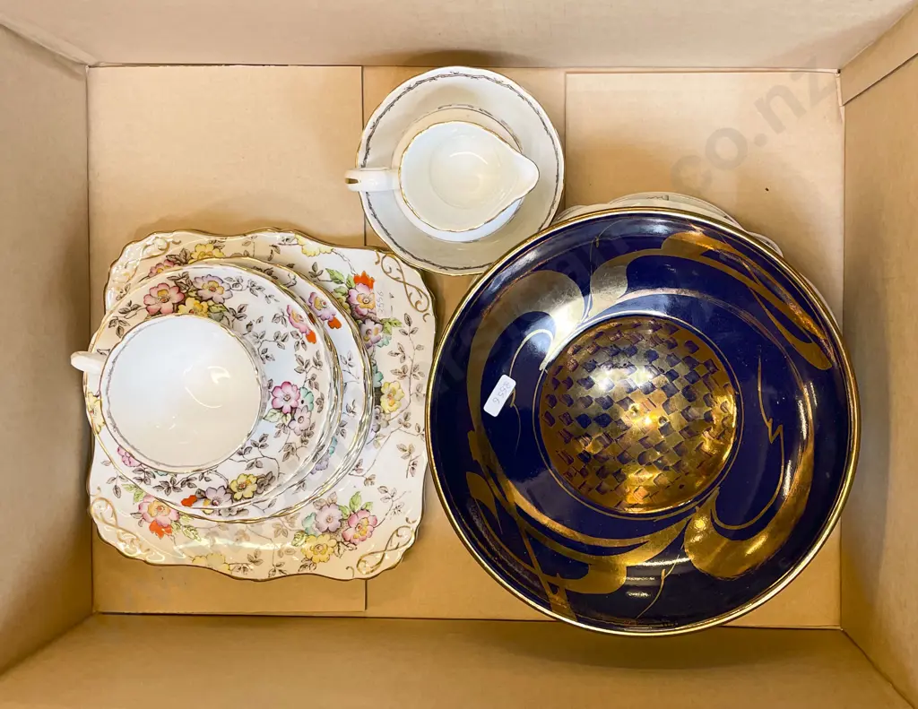 Box of Assorted Fancy China Together With Peter Collis Bowl Image 1++