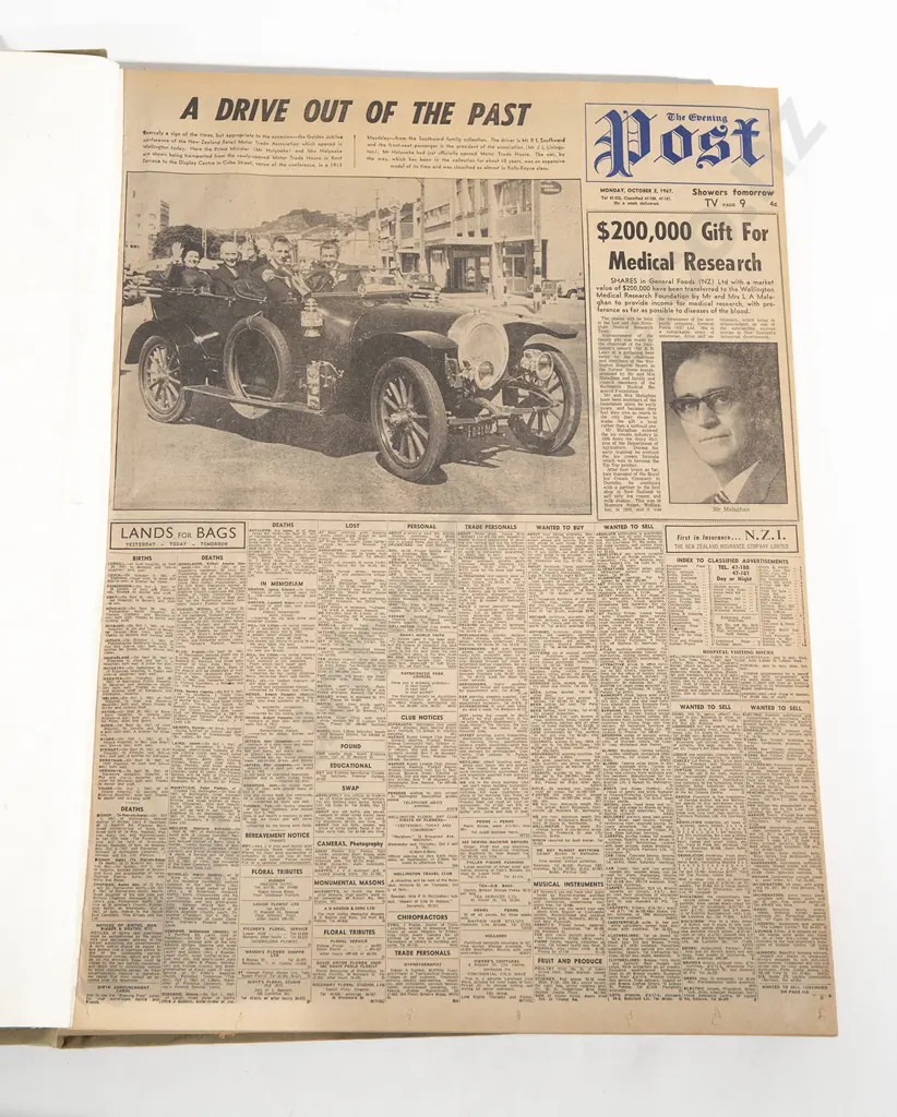 Large Bound Folio Volume Of Evening Post Newspapers Image 1++