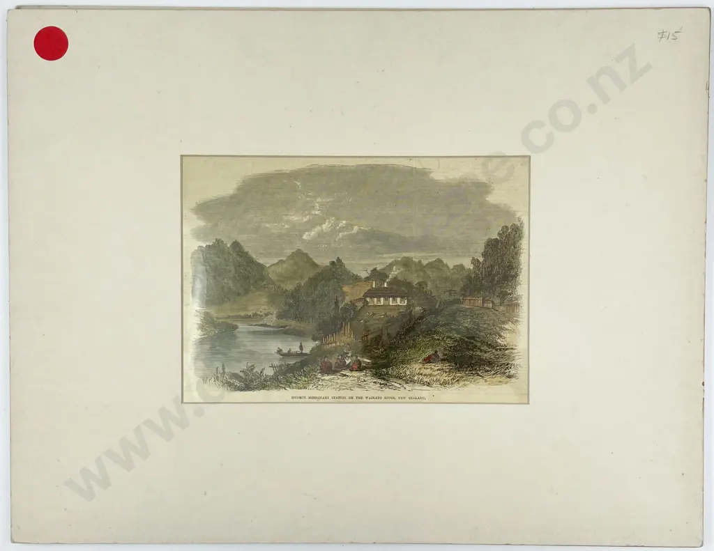 Two Hand Colored NZ Scenic Engravings Image 1++