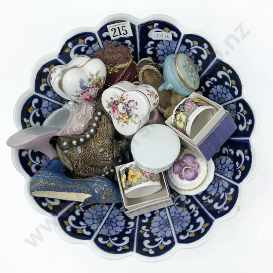 Quantity of Assorted Ornaments and Trinket Boxes Incl. Hammersley Together With Fruit Bowl