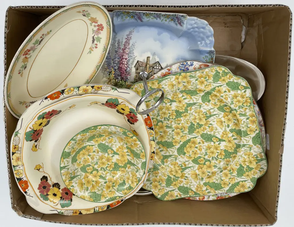 Box of Assorted Fancy China and S/P Image 1++