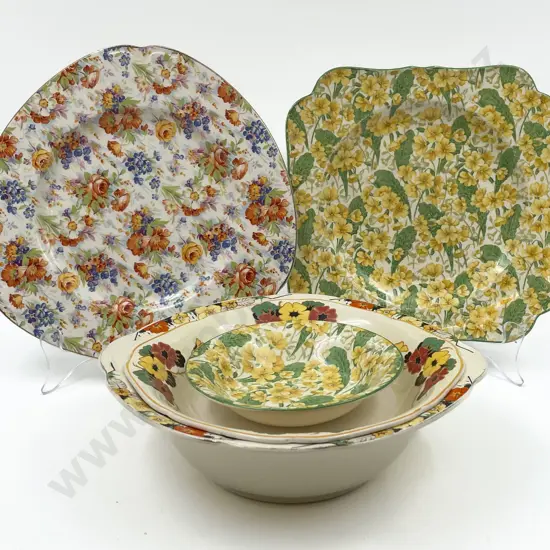 Box of Assorted Fancy China and S/P