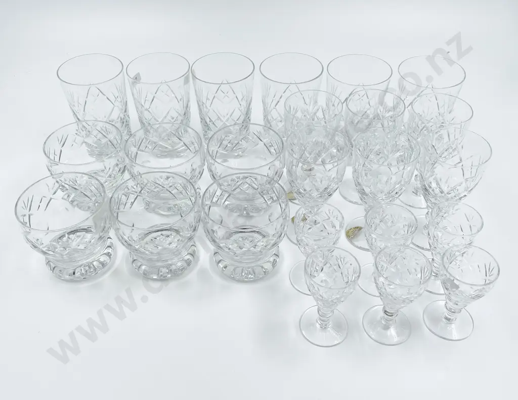 24 Pieces of Assorted Webb & Corbet Crystal Image 1++