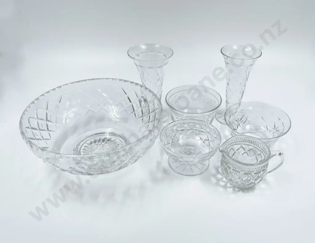 Five Pieces of Crystal Including Fruit Bowl Image 1++