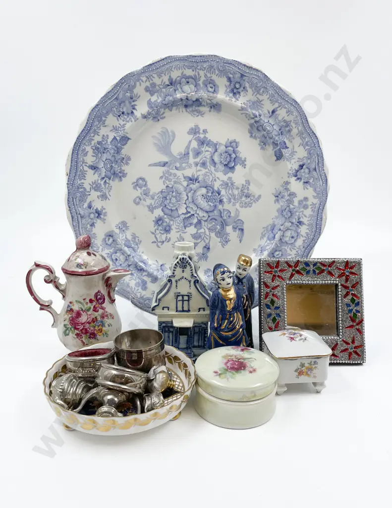 Qty of Assorted Including Figures with Floral China and S/P Miniatures Image 1++
