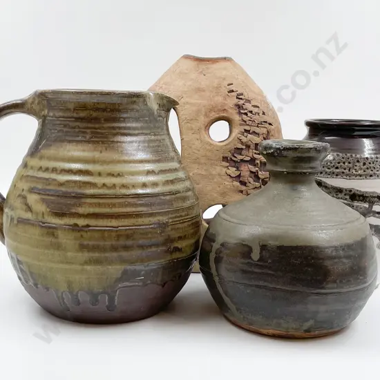 Four Pieces of Pottery Including Salt Glazed Vase