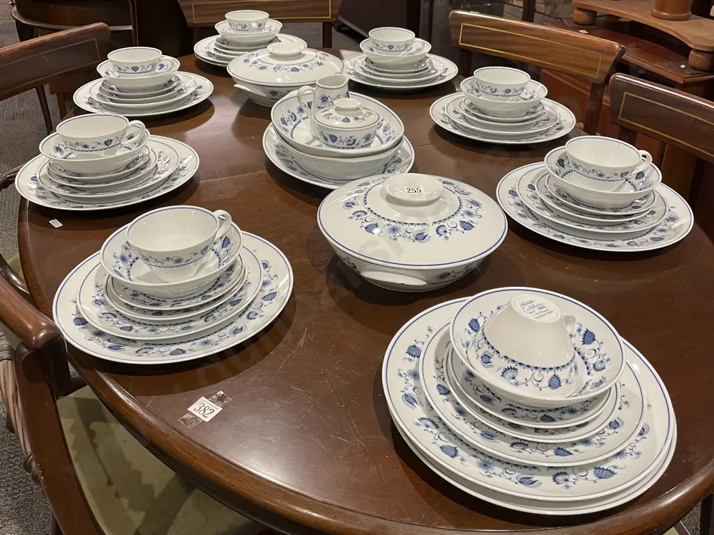 Blue and White Noritake Eight Place Dinner Service Image 1++