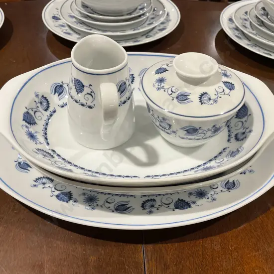 Blue and White Noritake Eight Place Dinner Service