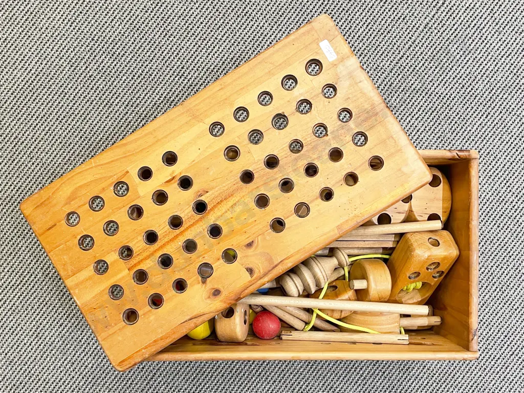 Children's Wooden Toy Box With Assorted Toys Image 1++