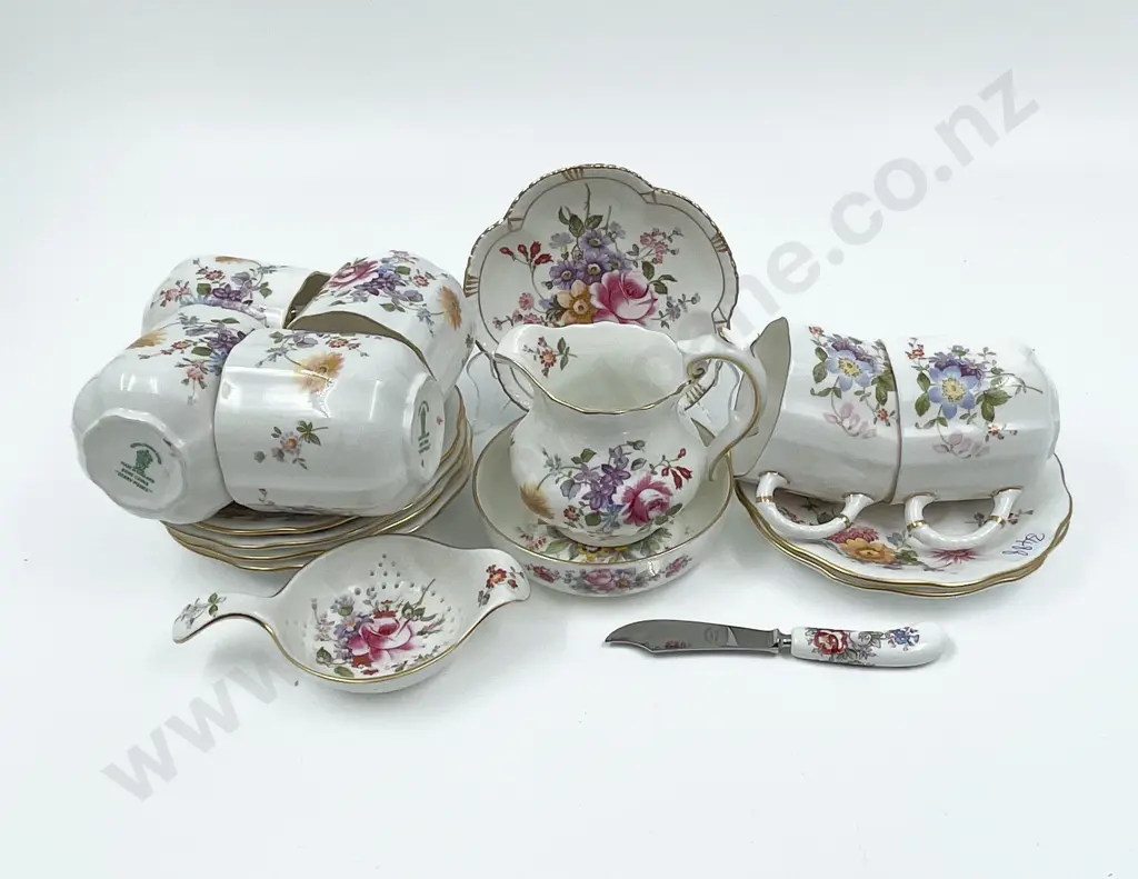 Qty of RCD "Derby Posies" Tea China (17) Image 1++