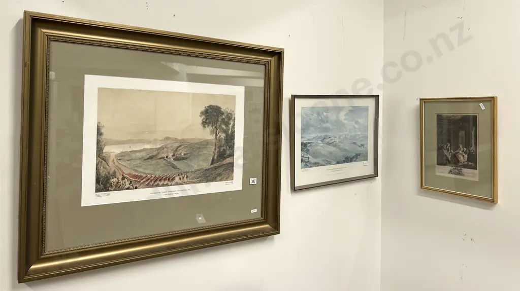 Two Turnbull Library Prints Together With Framed Book Plate Image 1++