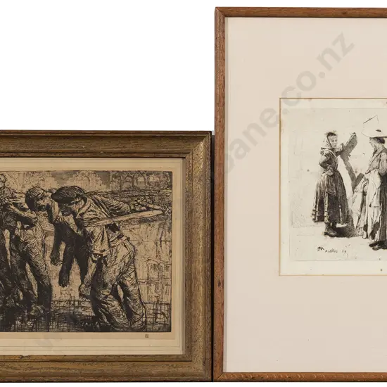 Mid C19th French Engraving French Washerwoman