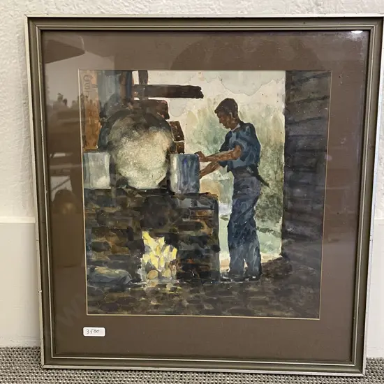 Framed W/C - Signed CSJ