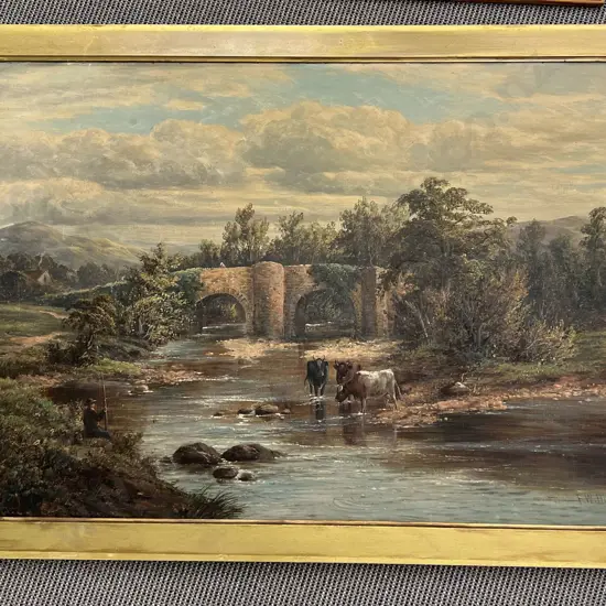 Stack of Four Prints and Originals Together with Empty Frame (5)