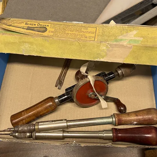 Box Including "Yankee No. 130 Screw Driver" etc