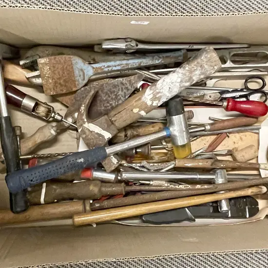 Box of Assorted Vintage Tools