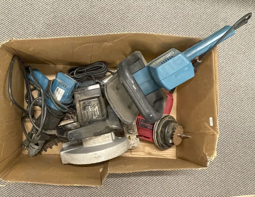 Box of Assorted Power Tools Image 1++