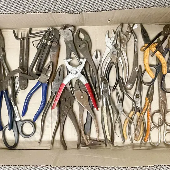 Box of Assorted Vintage Tools