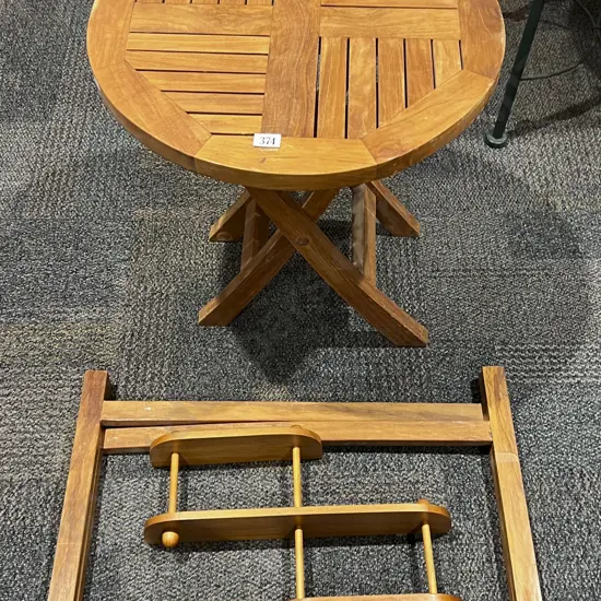 Folding Occ. Table Together With Wall Shelf