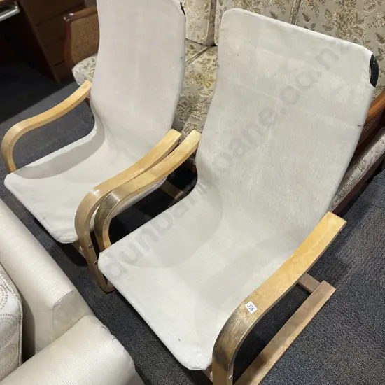 Pair of Modern Armchairs (Faults)