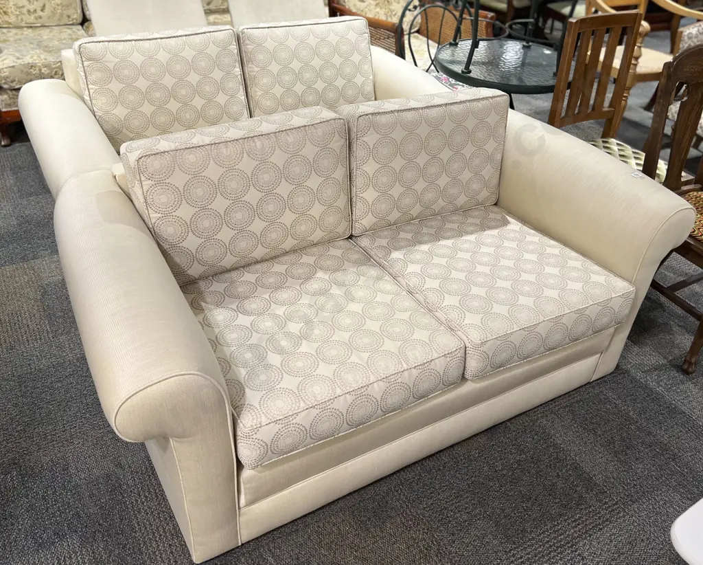 Pair of Modern Upholstered Two Seater Sofas Image 1++