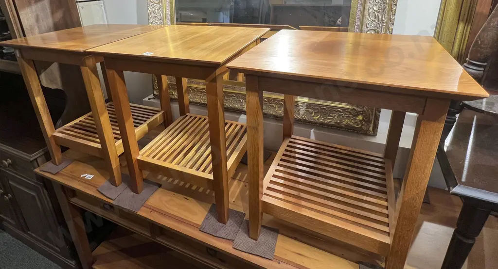 Three Matching Occ. Tables with Slatted Under Tier Image 1++