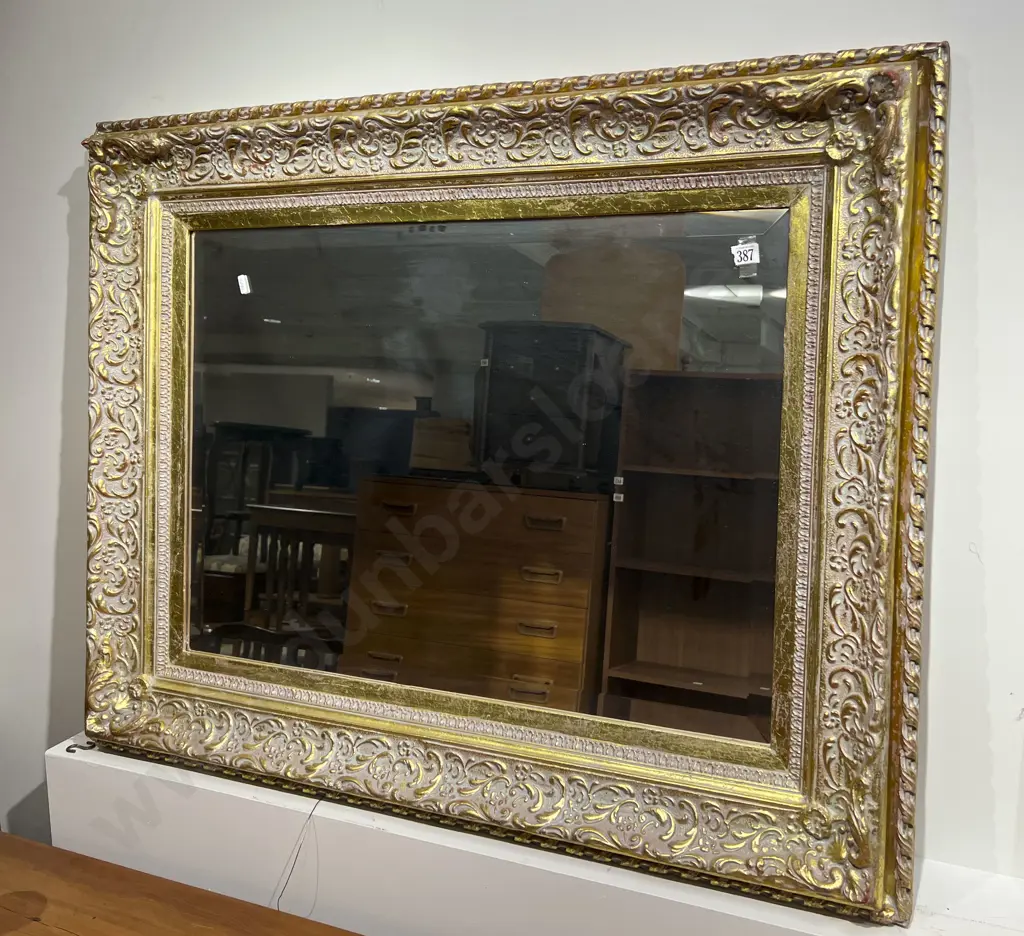 Gilt Framed Bevel Edged Wall Mirror Image 1++