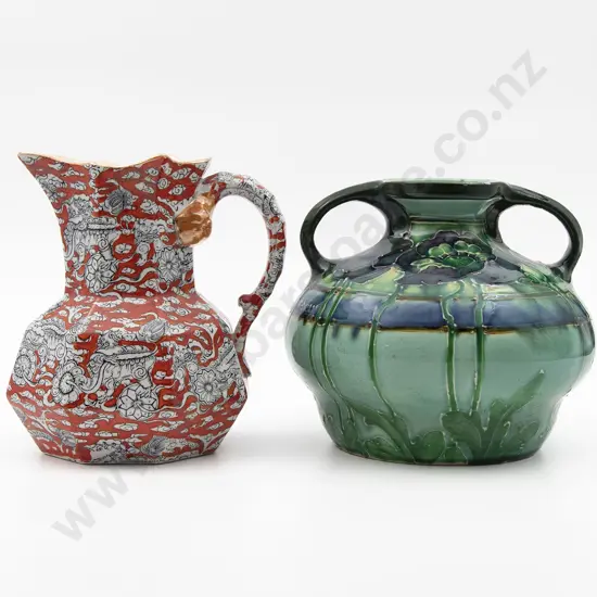 Masons Ironstone Jug & Early C20th Studio Pottery Vase