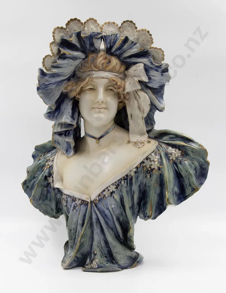 C1890's Eduard Stellmacher Female Bust Image 1++