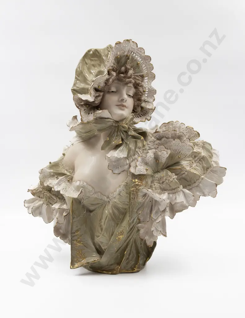 C1890's Eduard Stellmacher Female Bust Image 1++