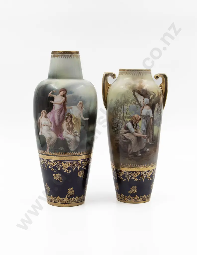 Early C20th Austrian Mantle Vase & RS Prussia Mantle Vase Image 1++