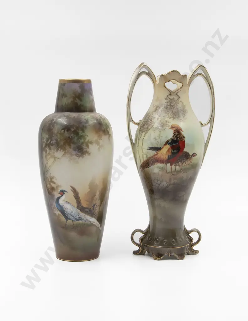 Two RS Prussia Mantle Vases Image 1++