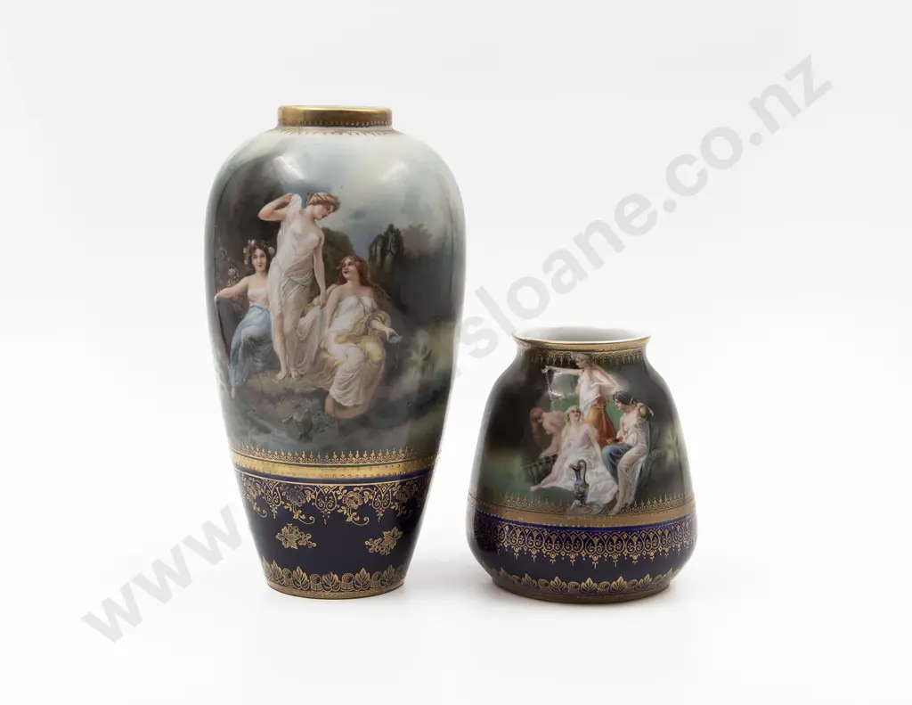 Early C20th Austrian Ovid Vase & RS Prussia Posy Pot Image 1++