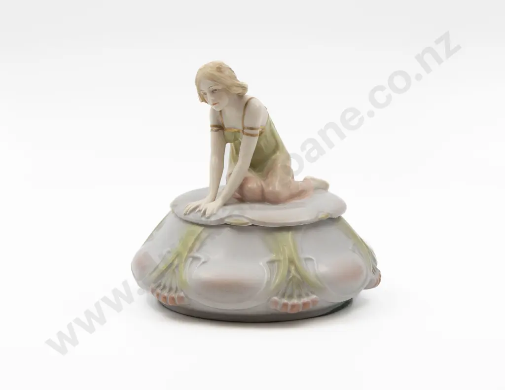 Art Nouveau Austrian Amphora Powder Bowl Image 1++