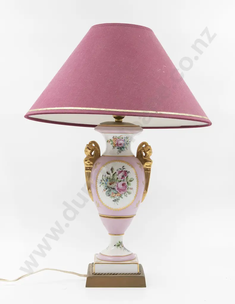 Limoges France Porcelain Urn Table Lamp Image 1++