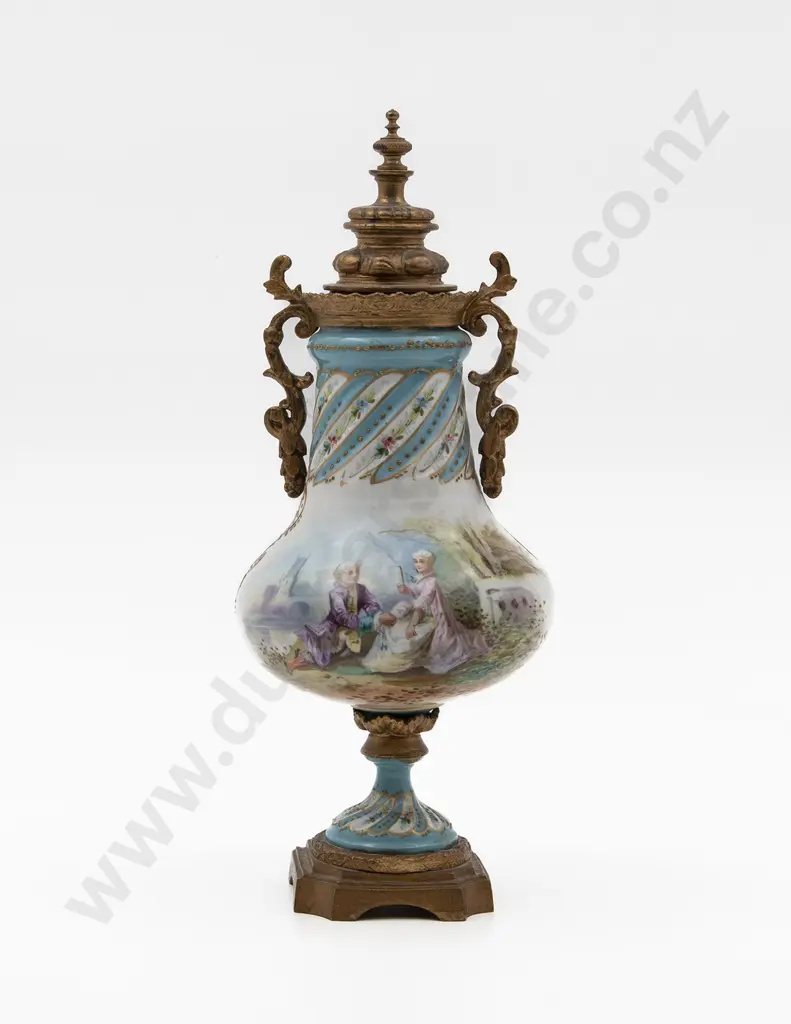 Late C19th Sevres Pattern Garniture Urn Image 1++