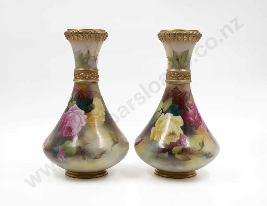 Pair Royal Worcester Vases Image 1++