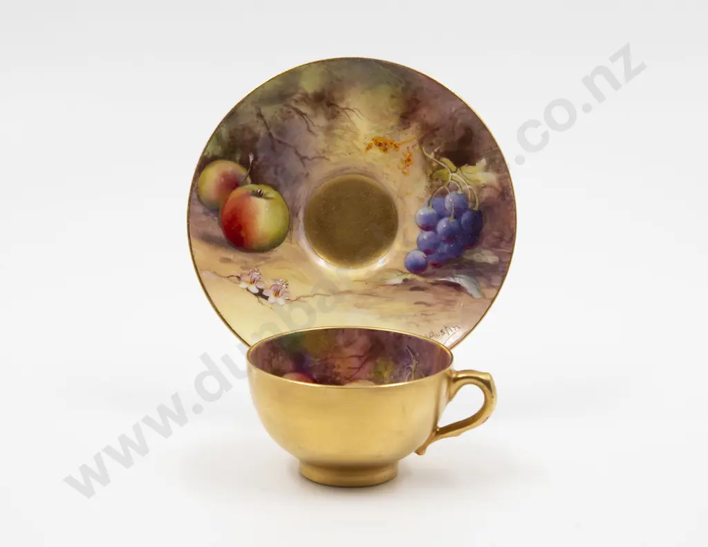 Royal Worcester Demi-tasse Coffee Cup and Saucer Image 1++