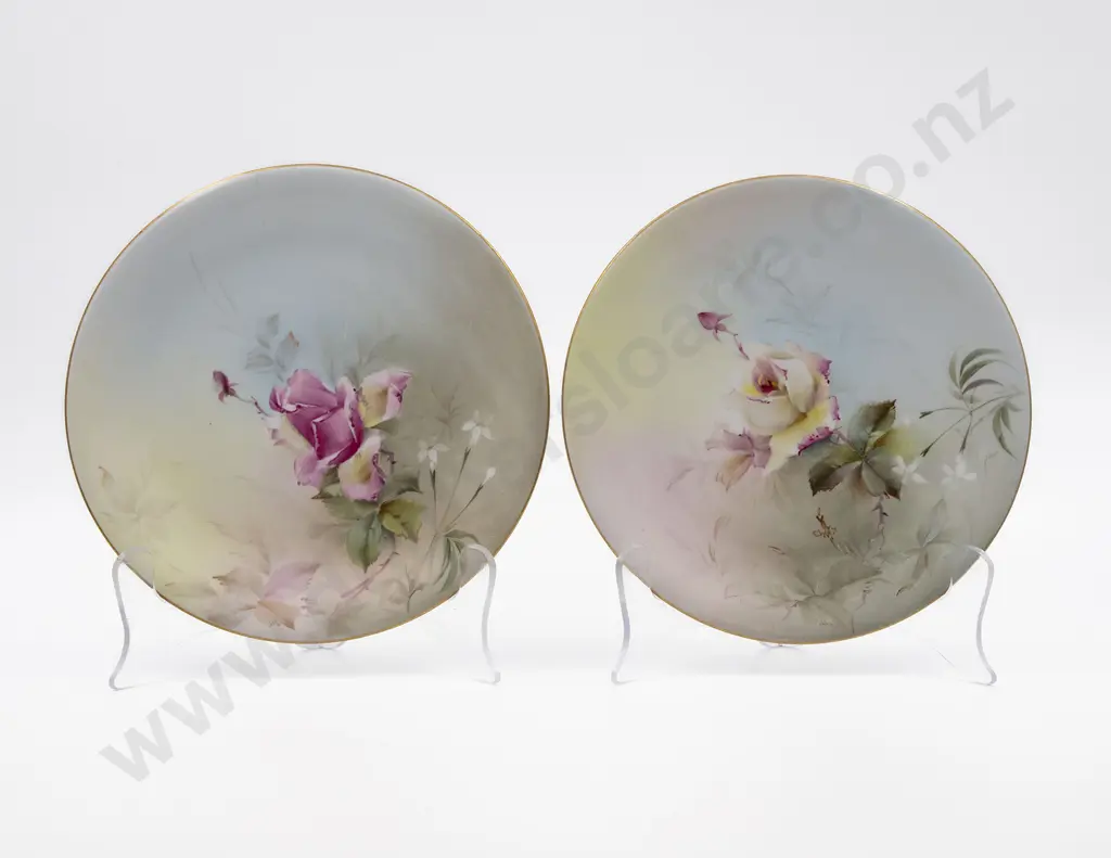 Pair Royal Worcester Plates Image 1++