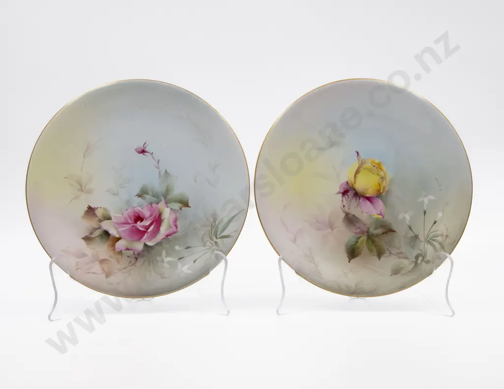 Pair Royal Worcester Plates Image 1++