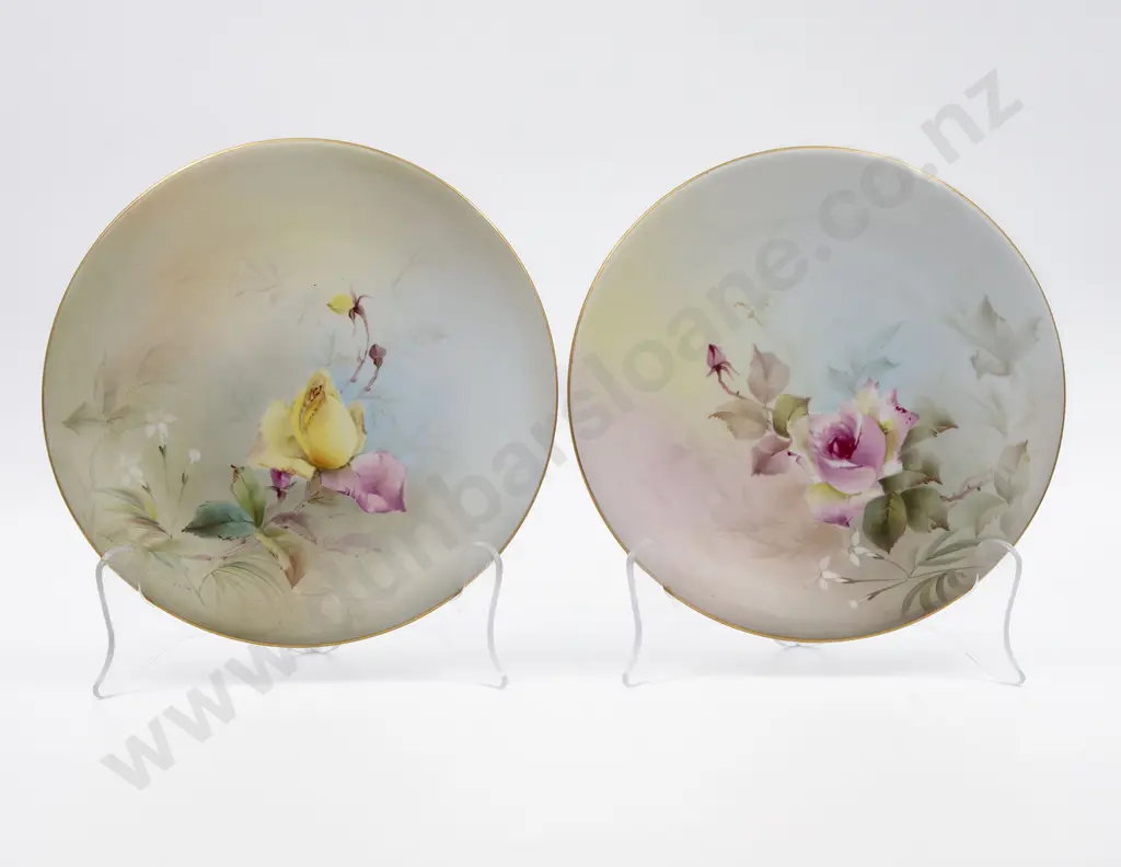 Pair Royal Worcester Plates Image 1++