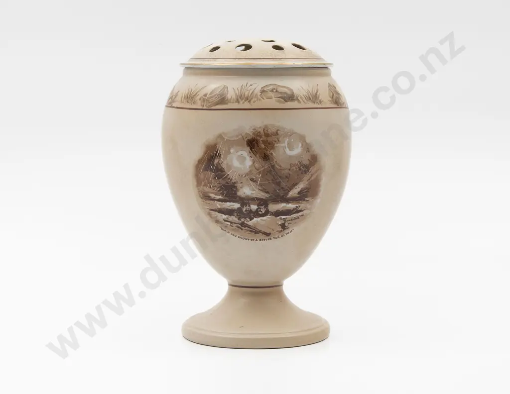 Grimwades Bruce Bairnsfather Ware Vase with Original Frog Image 1++