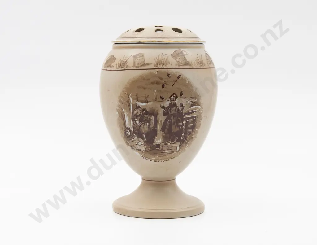 Grimwades Bruce Bairnsfather Ware Vase with Original Frog Image 1++