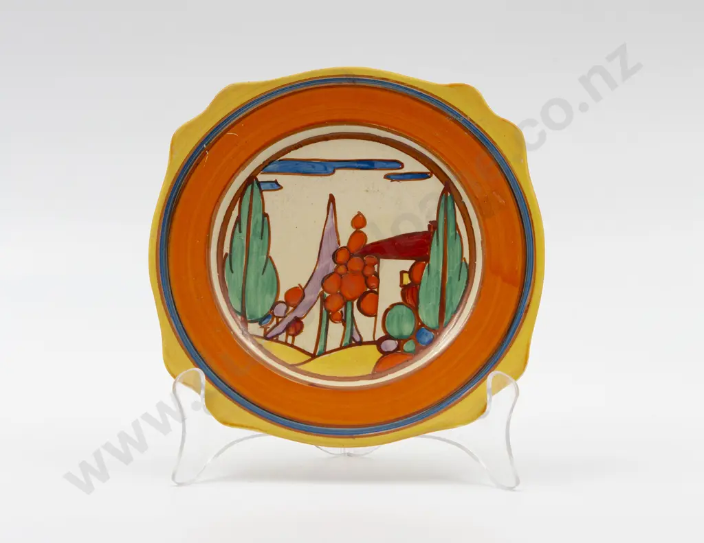 Clarice Cliff Fantasque B&B Plate Image 1++