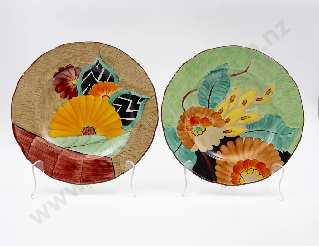 Two Art Deco Crown Devon Plates Image 1++