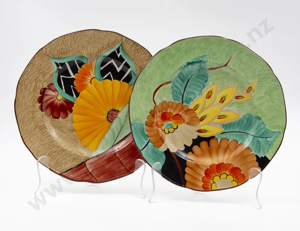 Two Art Deco Crown Devon Plates Image 1++